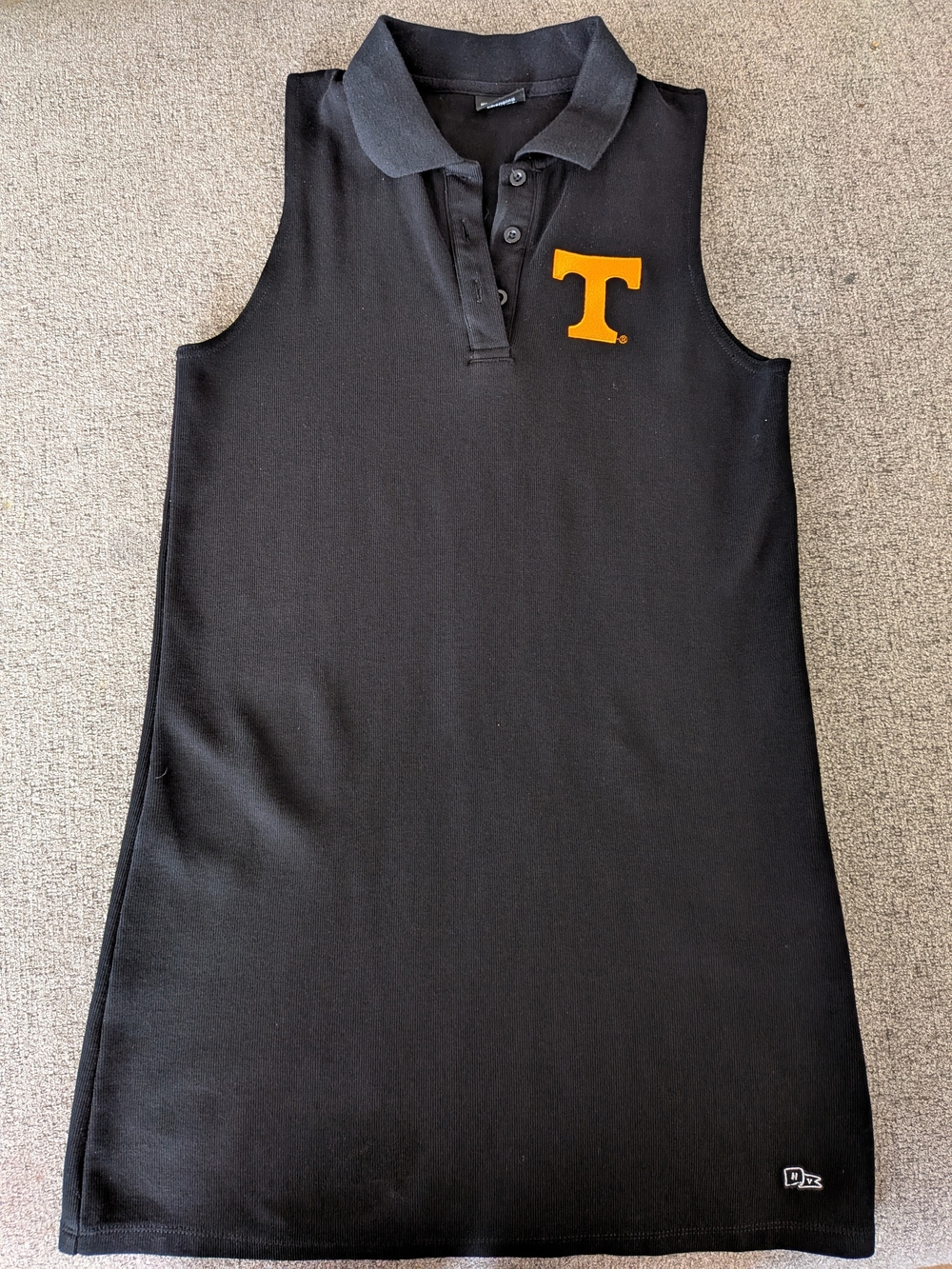 Tennessee Sleeveless Black Polo Mini Dress with Orange 'T' Hype And Vice